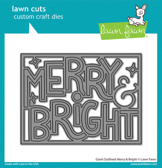 Lawn Fawn - Giant Outlined Merry & Bright