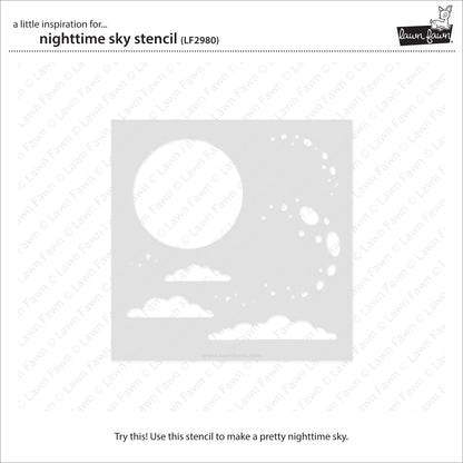 Lawn Fawn - Nighttime Sky Stencil