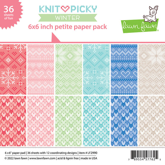 Lawn Fawn - Knit Picky Winter - Petite Pack 6x6"