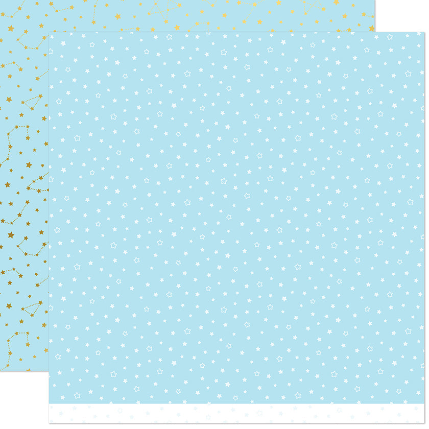 Lawn Fawn - Let It Shine Starry Skies - Twinkling Blue 12x12"