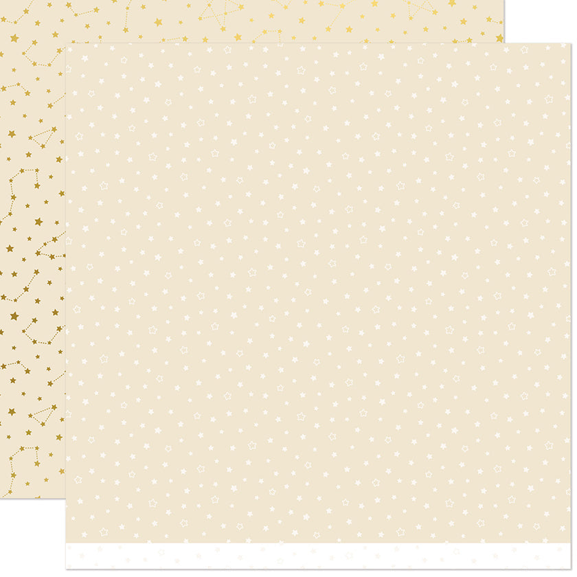 Lawn Fawn - Let It Shine Starry Skies - Twinkling Cream 12x12"