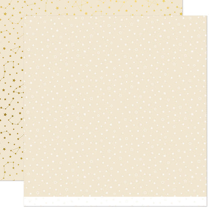 Lawn Fawn - Let It Shine Starry Skies - Twinkling Cream 12x12"