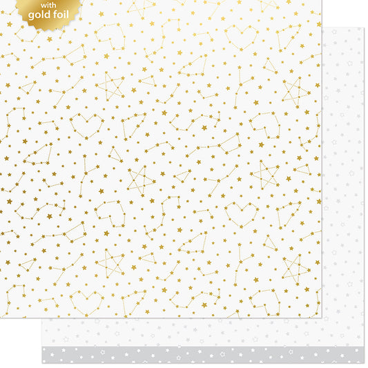 Lawn Fawn - Let It Shine Starry Skies - Twinkling White 12x12"