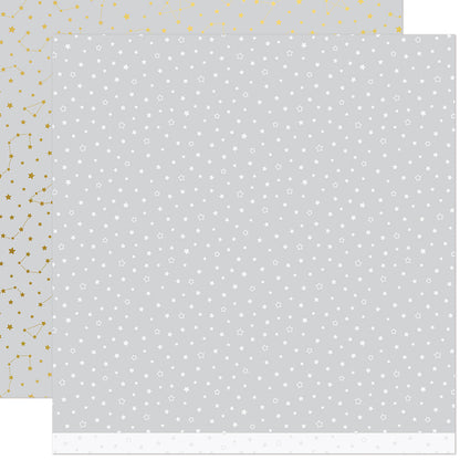Lawn Fawn - Let It Shine Starry Skies - Twinkling Grey 12x12"