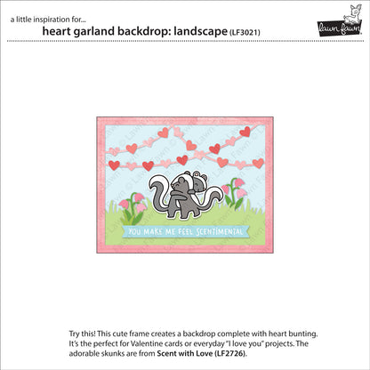 Lawn Fawn - Heart Garland Backdrop: Landscape