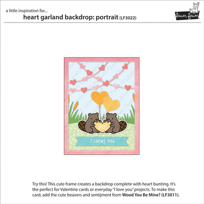 Lawn Fawn - Heart Garland Backdrop: Portrait