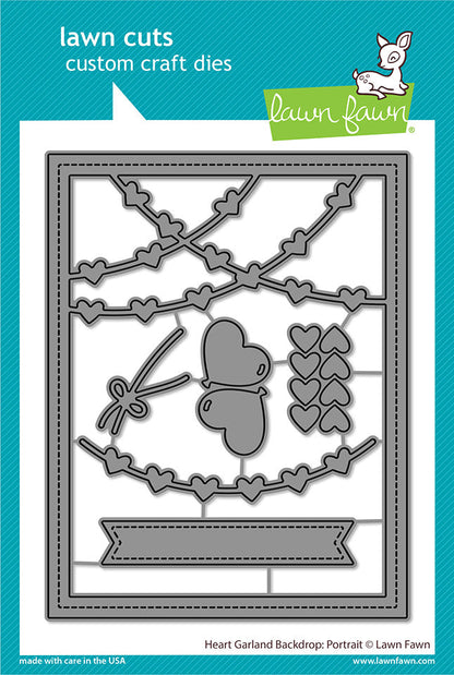 Lawn Fawn - Heart Garland Backdrop: Portrait