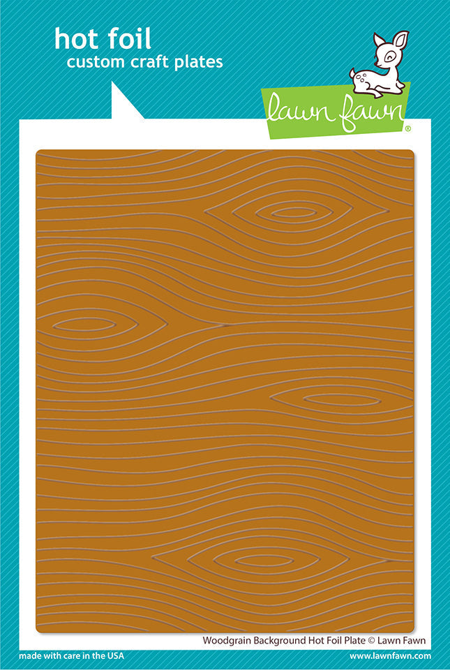 Lawn Fawn - Woodgrain Background Hot Foil Plate