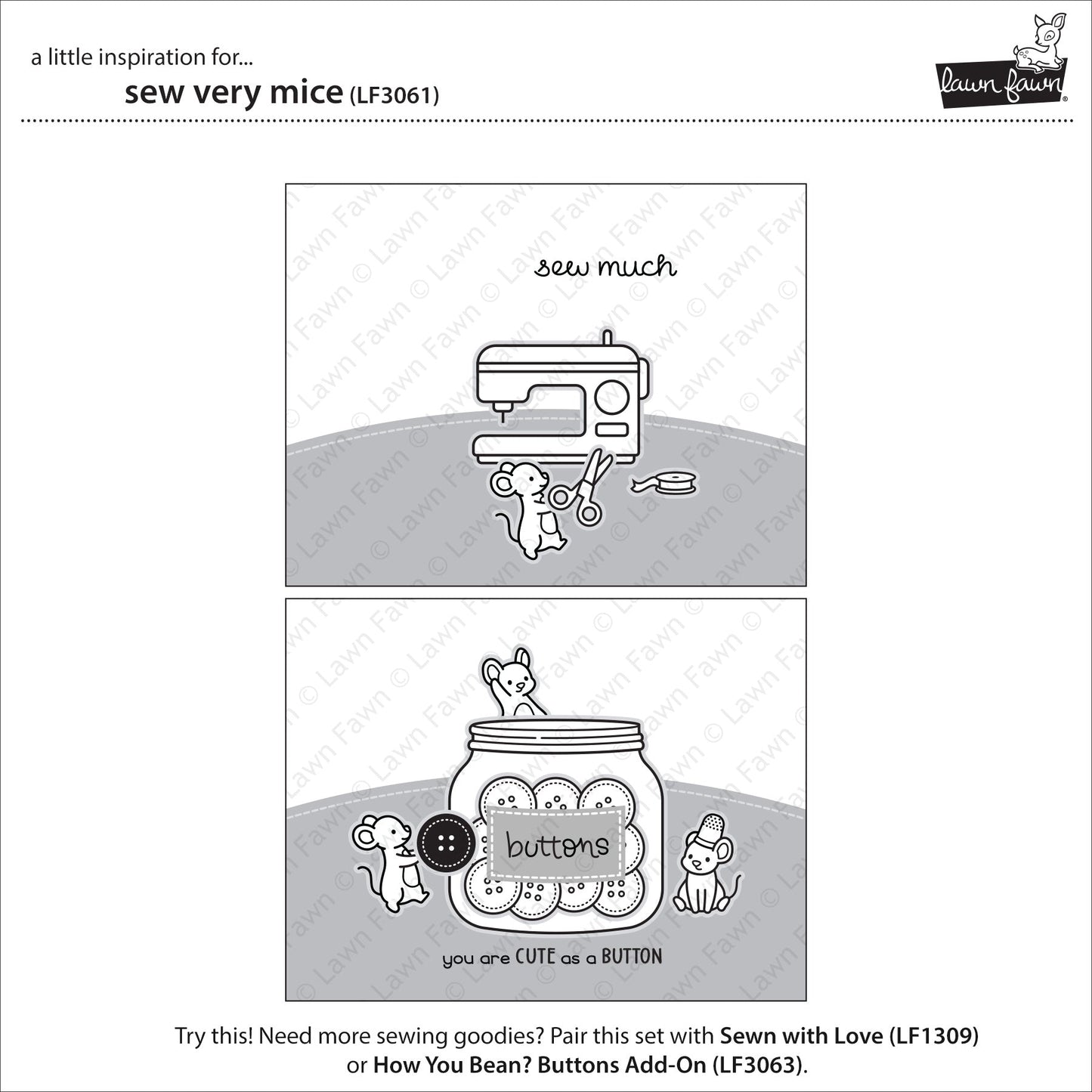 Lawn Fawn - Sew Very Mice