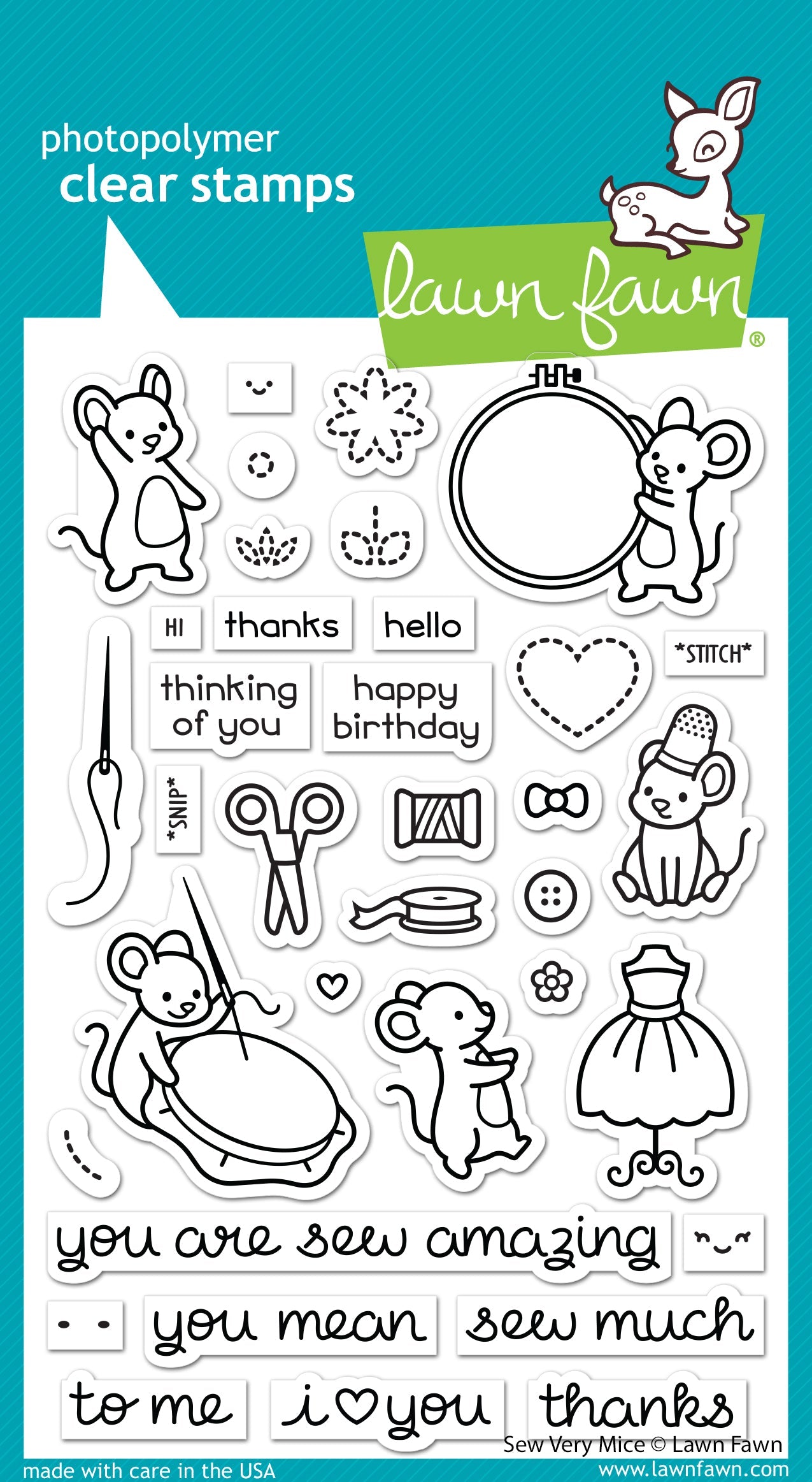 Lawn Fawn - Sew Very Mice
