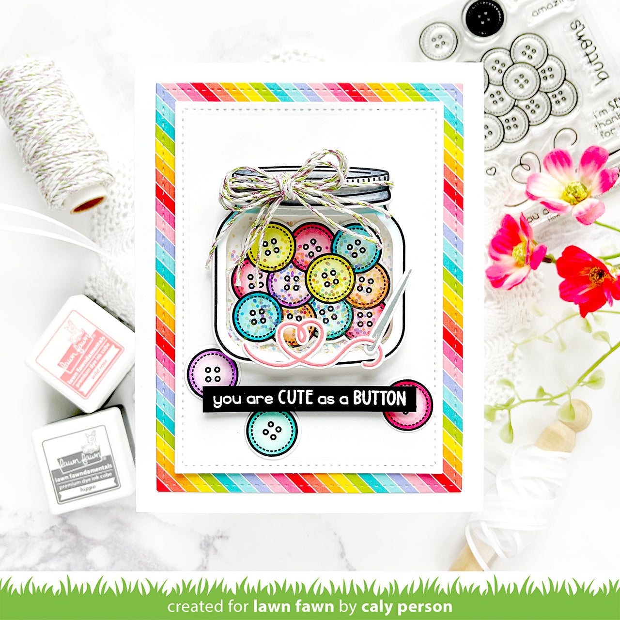 Lawn Fawn - How You Bean? Buttons Add-On