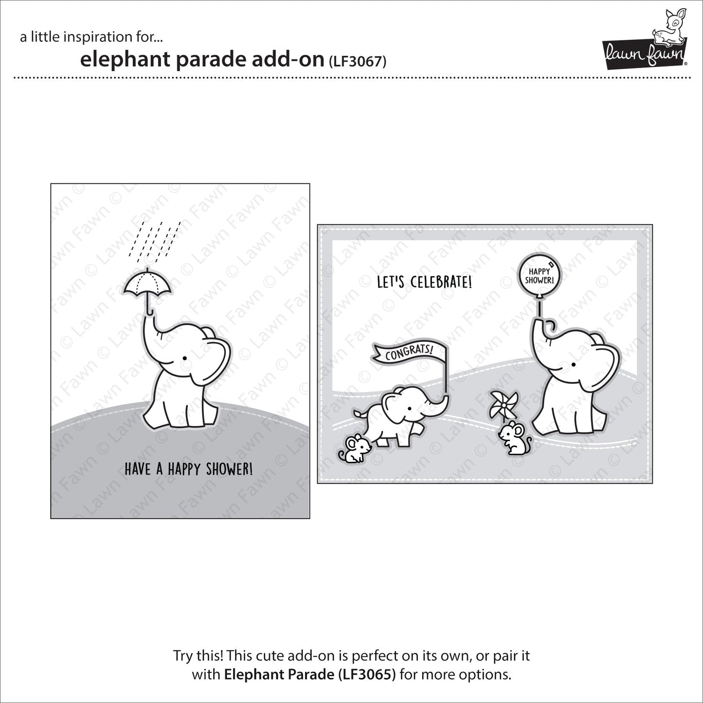 Lawn Fawn - Elephant Parade Add-On
