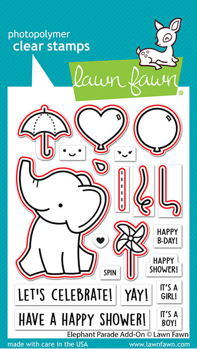 Lawn Fawn - Elephant Parade Add-On - Lawn Cuts