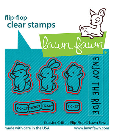 Lawn Fawn - Coaster Critters Flip-Flop - Lawn Cuts
