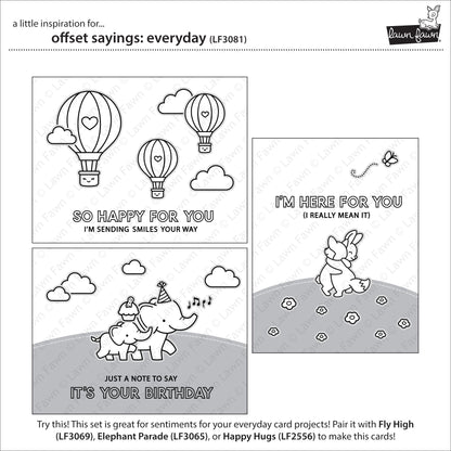 Lawn Fawn - Offset Sayings: Everyday