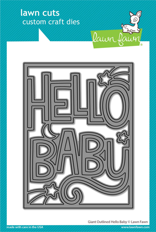Lawn Fawn - Giant Outlined Hello Baby