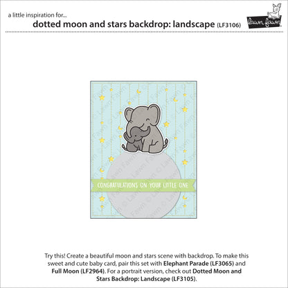 Lawn Fawn - Dotted Moon And Stars Backdrop: Portrait