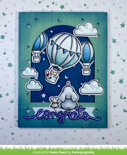 Lawn Fawn - Dotted Moon And Stars Backdrop: Portrait