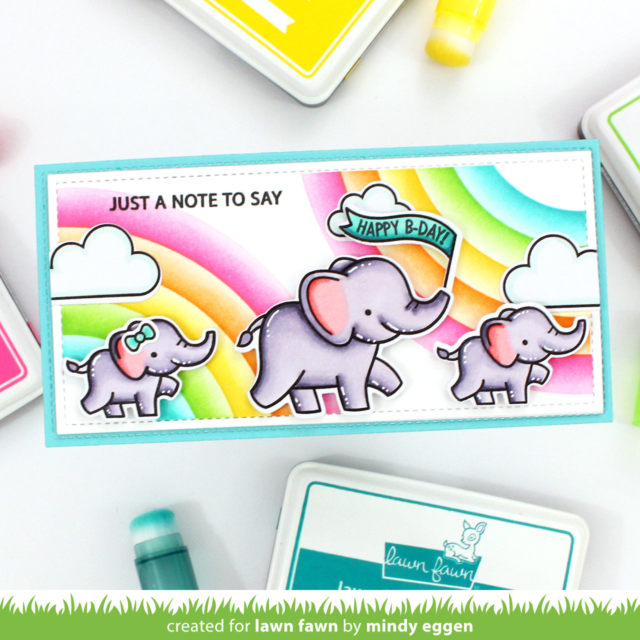 Lawn Fawn - Corner Rainbow Stencils (2pcs)