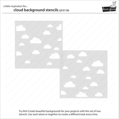 Lawn Fawn - Cloud Background Stencils (2pcs)