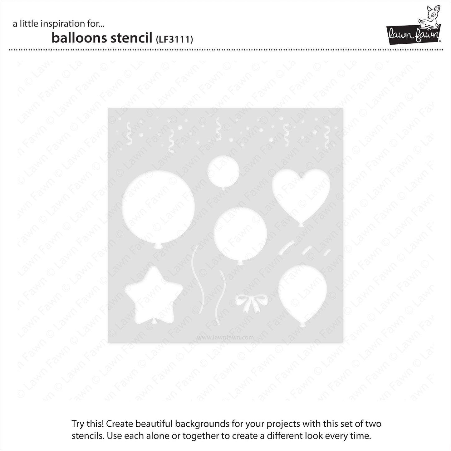 Lawn Fawn - Balloons Stencil