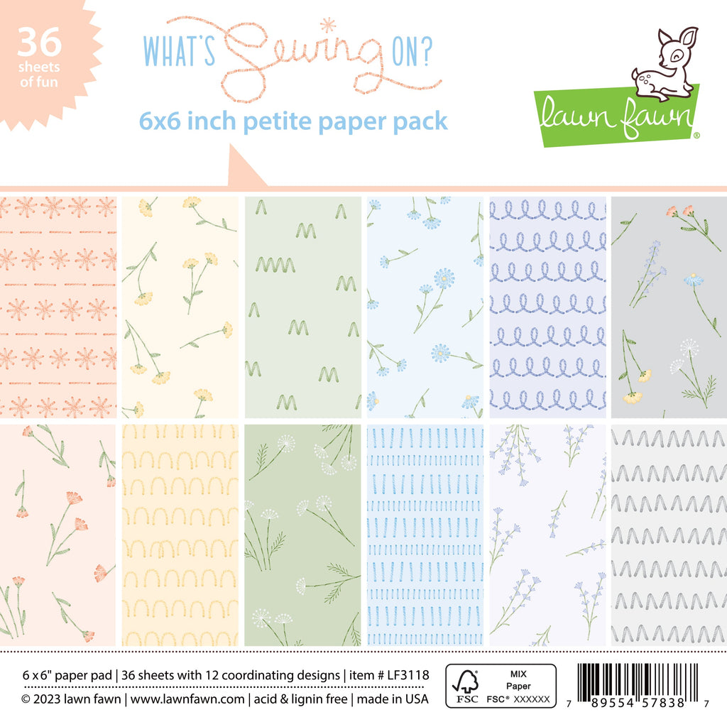 Lawn Fawn - What's Sewing On? - Petite Paper Pack 6x6"