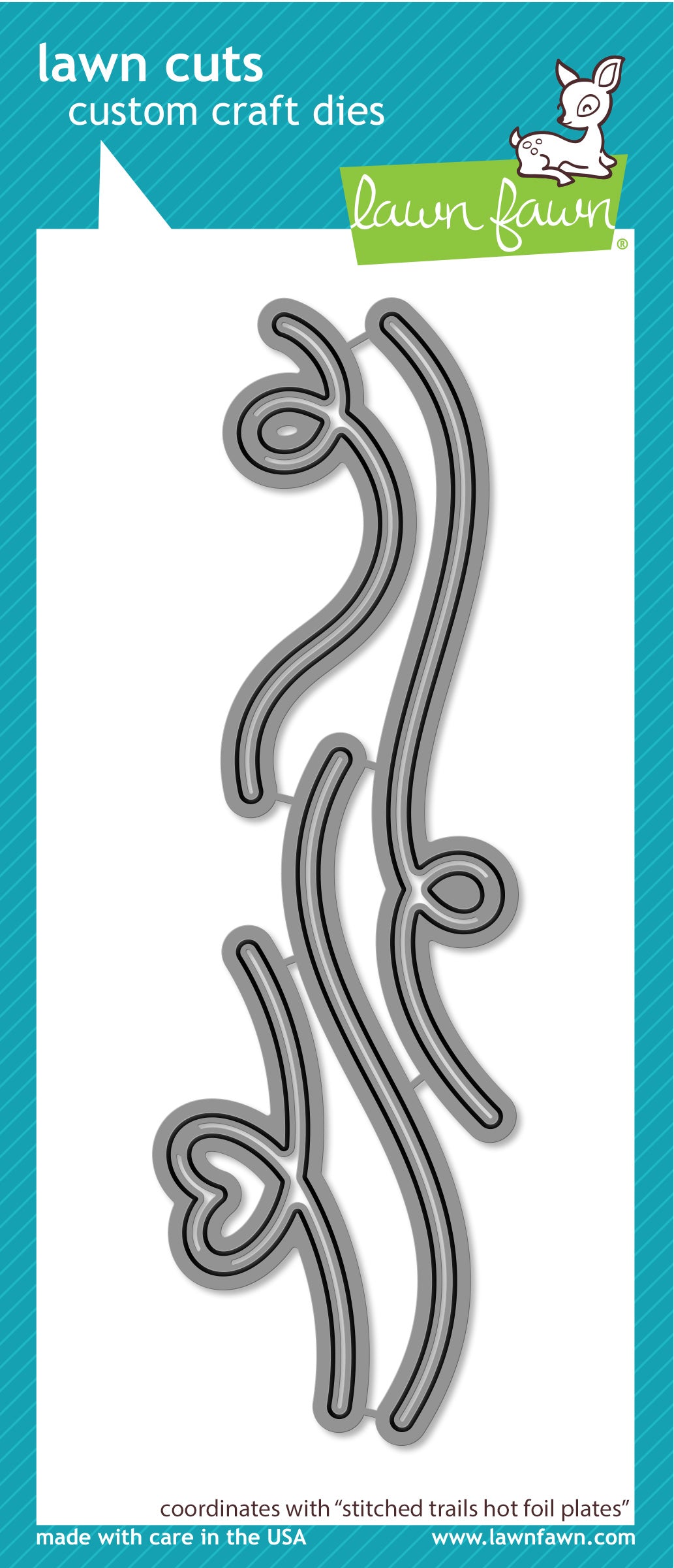 Lawn Fawn - Stitched Trails Hot Foil Plates Lawn Cuts