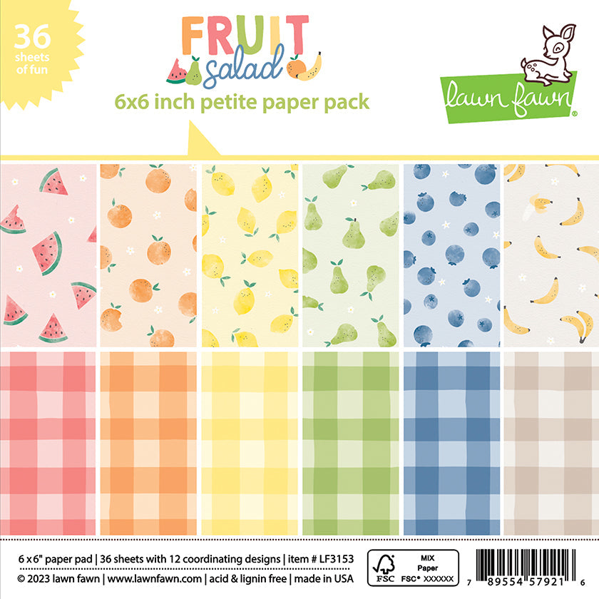 Lawn Fawn - Fruit Salad - Petite Paper Pack 6x6"