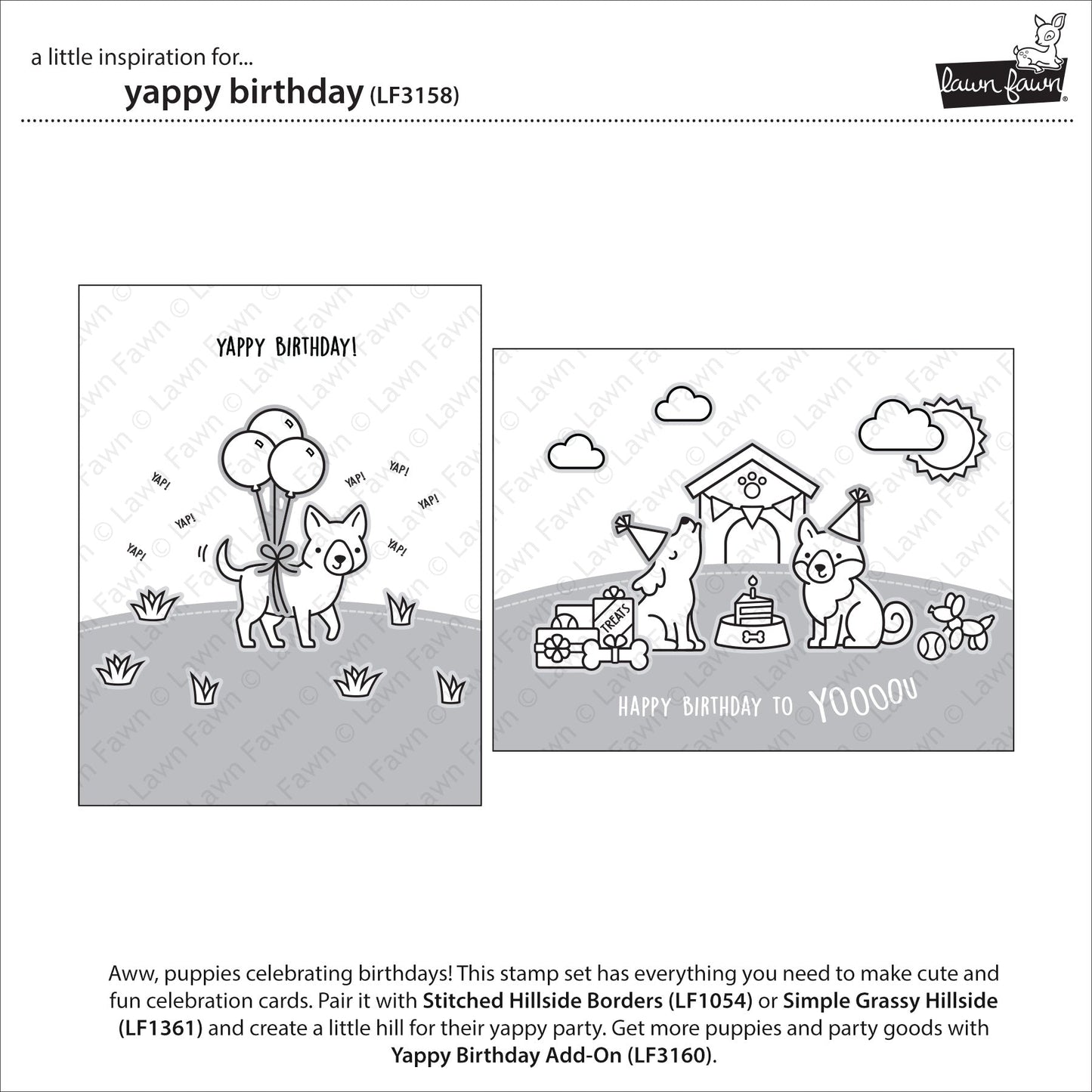 Lawn Fawn - Yappy Birthday