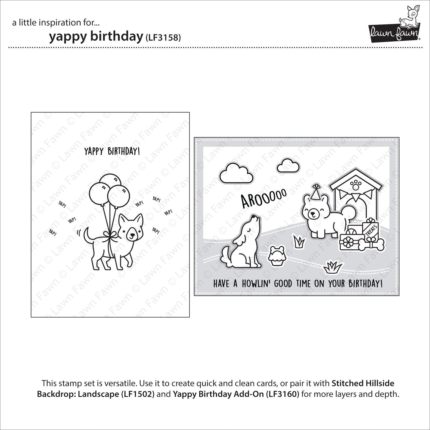Lawn Fawn - Yappy Birthday