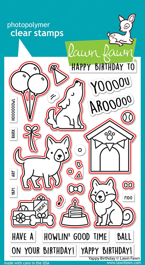 Lawn Fawn - Yappy Birthday Lawn Cuts
