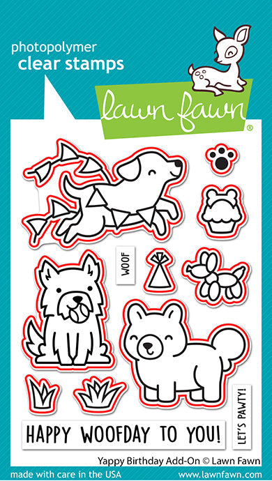 Lawn Fawn - Yappy Birthday Add-On Lawn Cuts