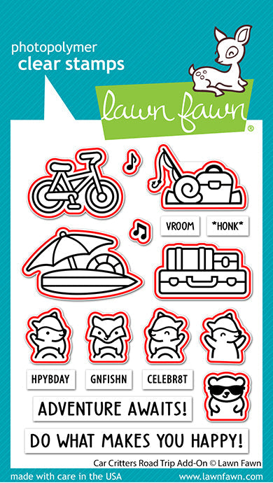Lawn Fawn - Car Critters Road Trip Add-On Lawn Cuts