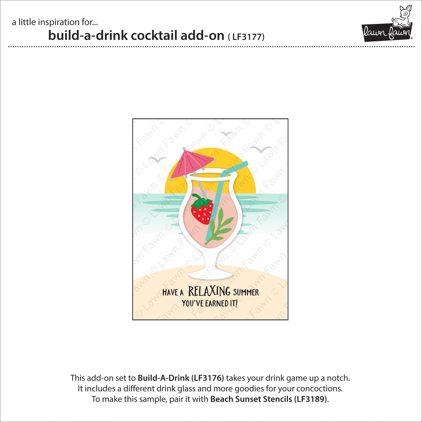 Lawn Fawn - Build-A-Drink Cocktail Add-On