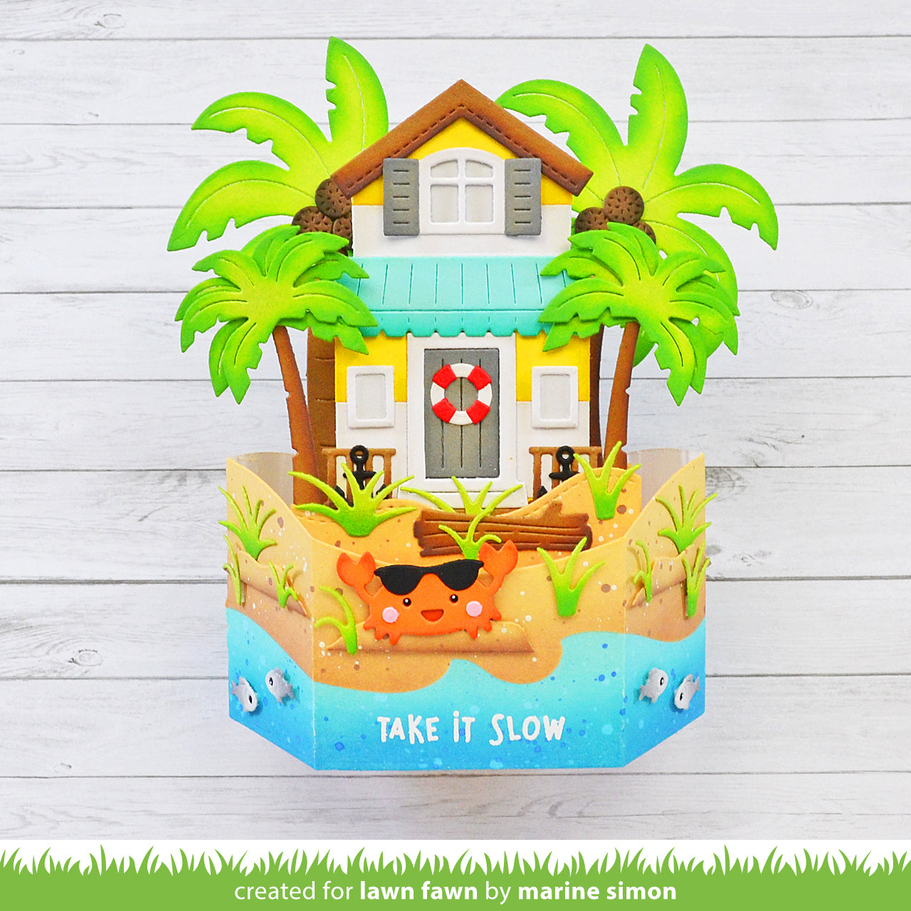 Lawn Fawn - Build-A-House Beach Add-On