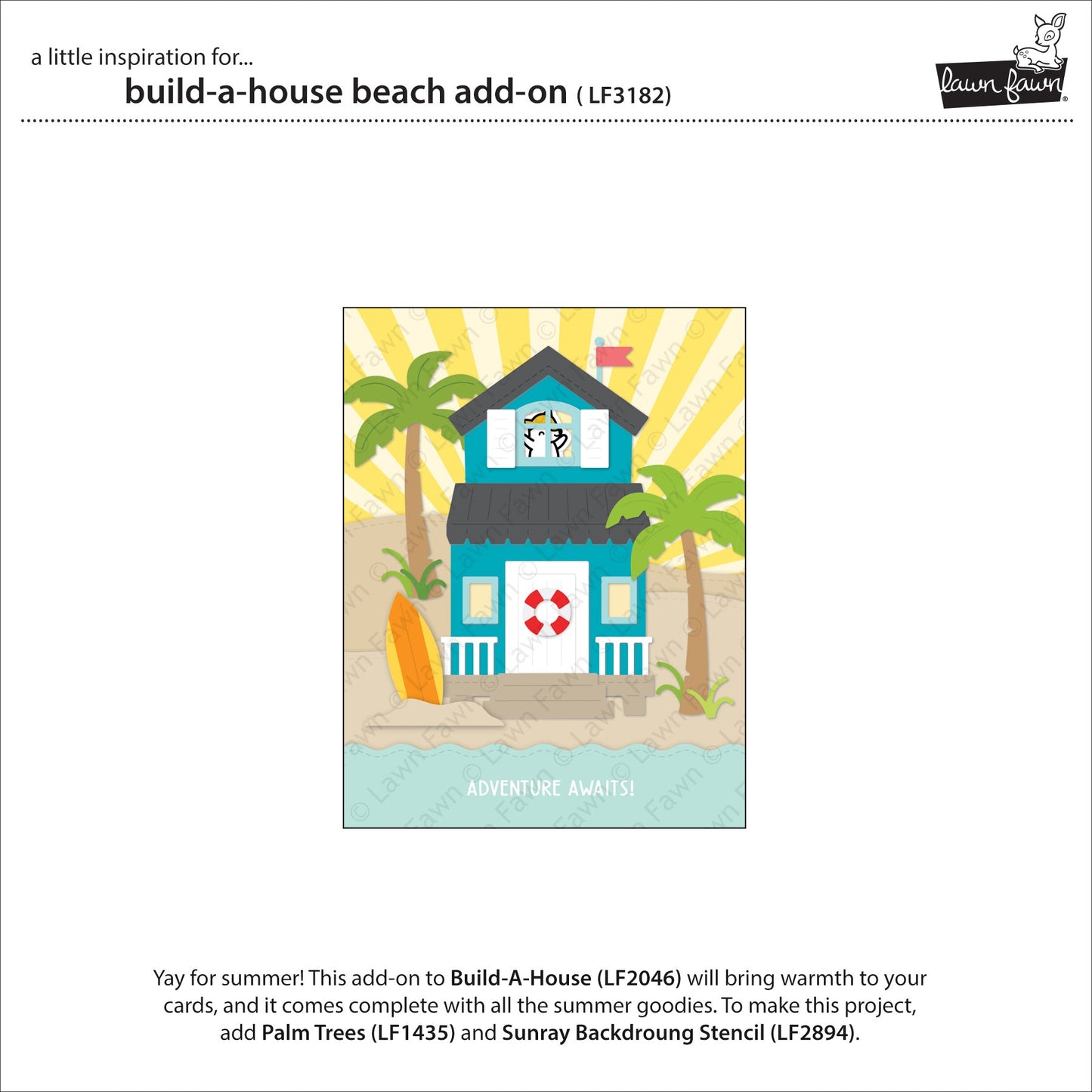 Lawn Fawn - Build-A-House Beach Add-On