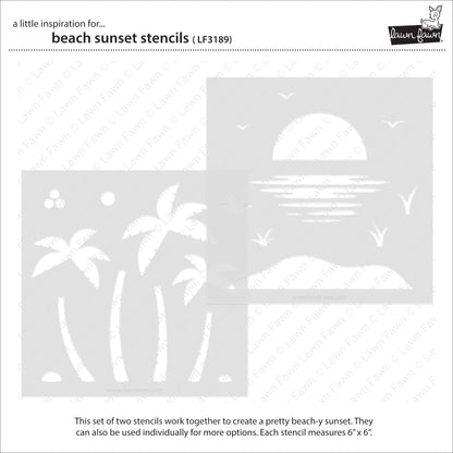 Lawn Fawn - Beach Sunset Stencils (2pcs)