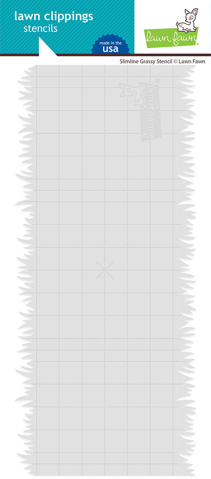 Lawn Fawn - Slimline Grassy Stencil