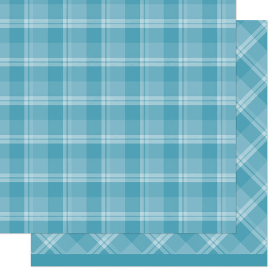 Lawn Fawn - Favorite Flannel - English Breakfast 12x12"