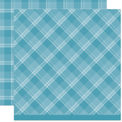 Lawn Fawn - Favorite Flannel - English Breakfast 12x12"