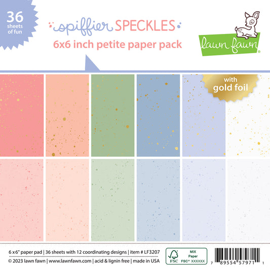 Lawn Fawn - Spiffier Speckles - Petite Paper Pack 6x6"