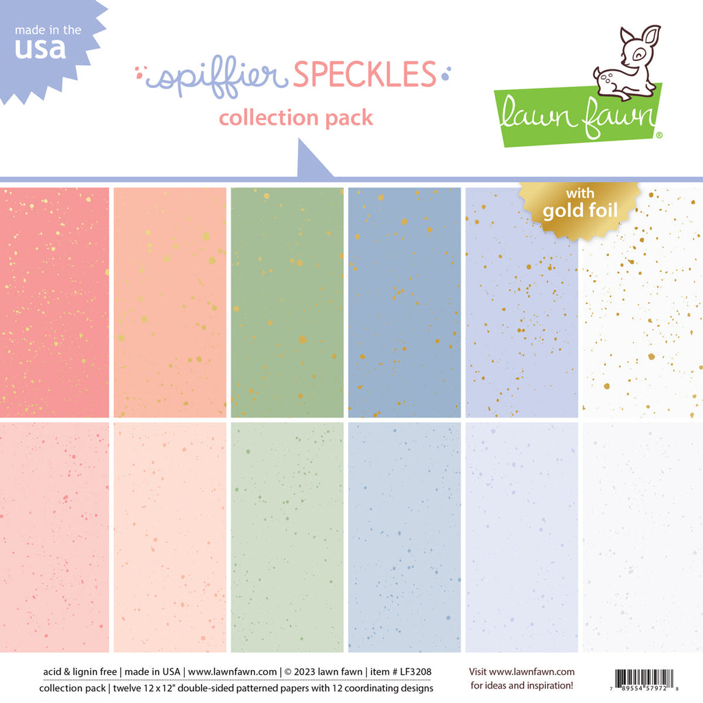 Lawn Fawn - Spiffier Speckles - Collection Pack 12x12"