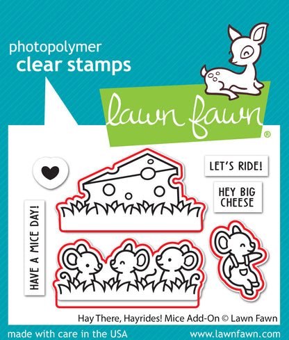 Lawn Fawn - Hay There, Hayrides! Mice Add-On Lawn Cuts