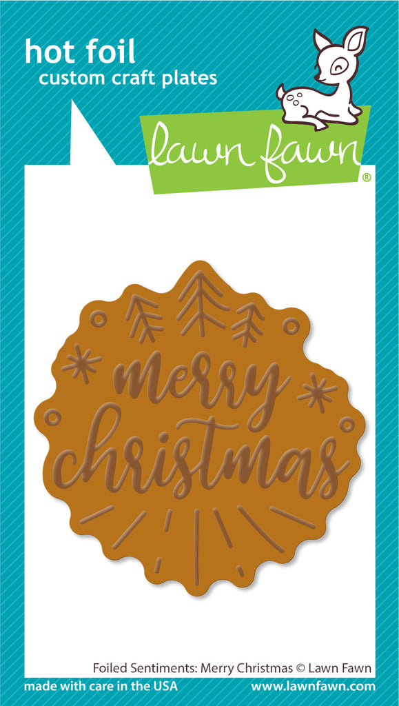 Lawn Fawn - Foiled Sentiments: Merry Christmas