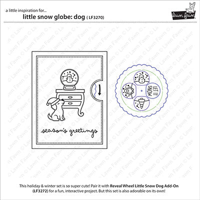 Lawn Fawn - Little Snow Globe: Dog