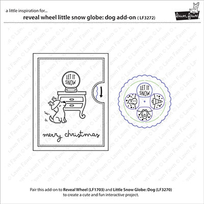 Lawn Fawn - Reveal Wheel Little Snow Globe: Dog Add-On