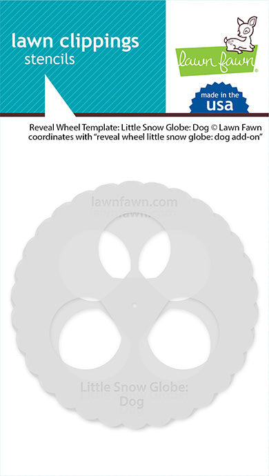 Lawn Fawn - Reveal Wheel Templates: Little Snow Globe: Dog