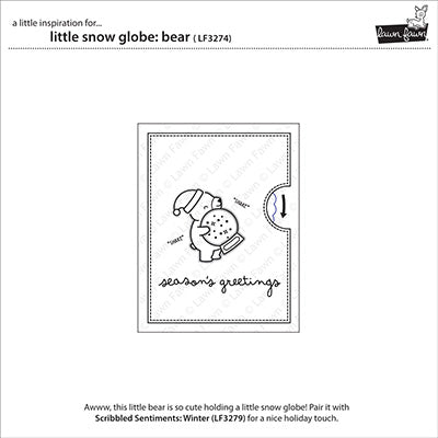 Lawn Fawn - Little Snow Globe: Bear