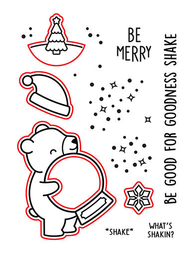 Lawn Fawn - Little Snow Globe: Bear - Lawn Cuts