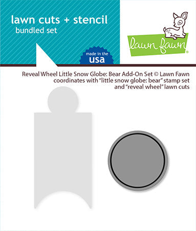 Lawn Fawn - Reveal Wheel Little Snow Globe: Bear Add-On Set